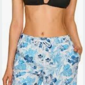 Tropical Blue Floral Bikini Bottom
